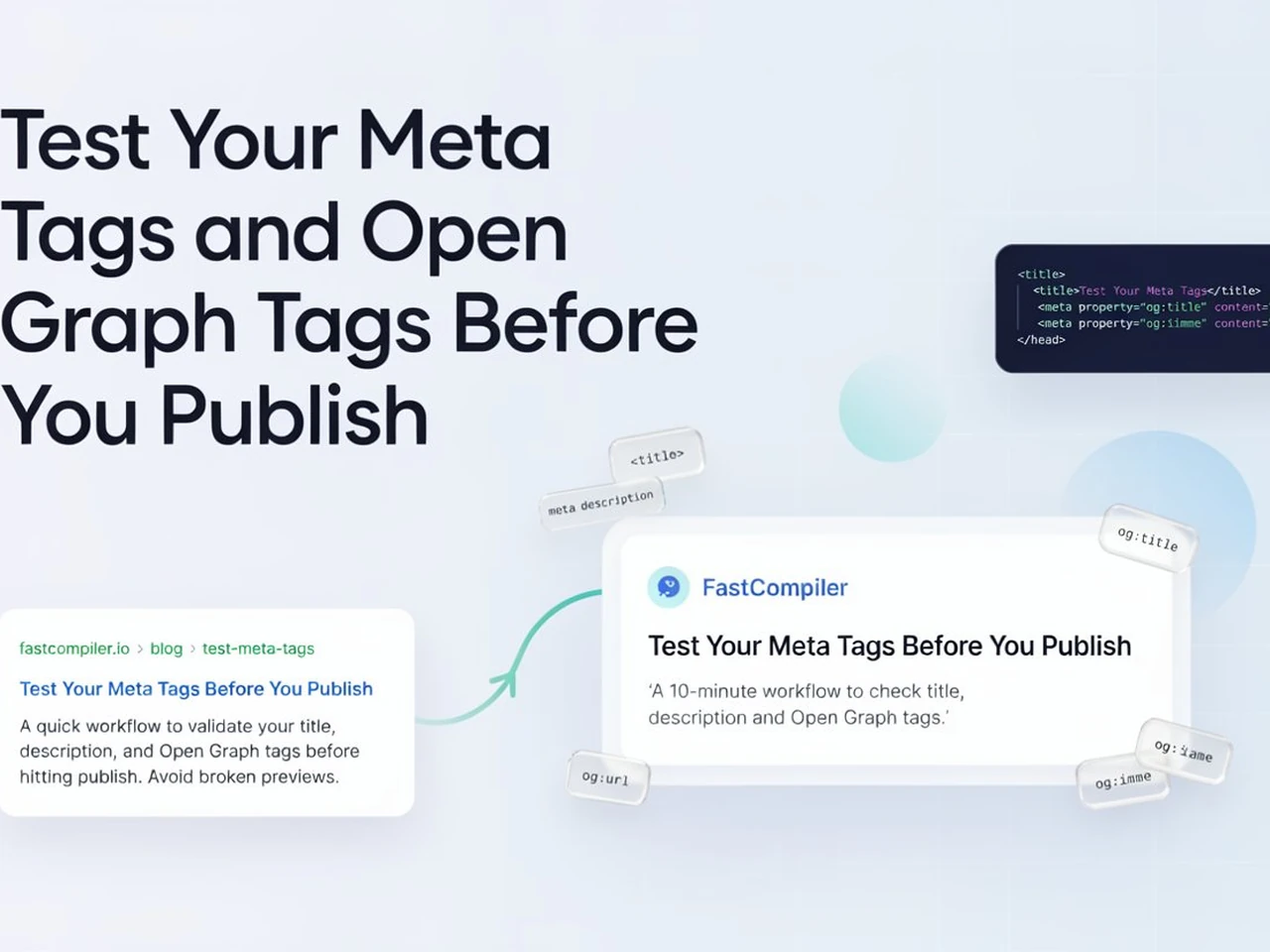 Test your meta tags and Open Graph tags before you publish